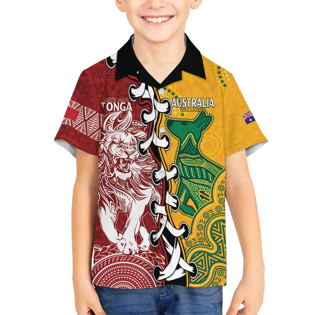 Mate Ma'a Tonga Vs Australia Rugby Personalized Family Matching Puletasi and Hawaiian Shirt Special Mascots