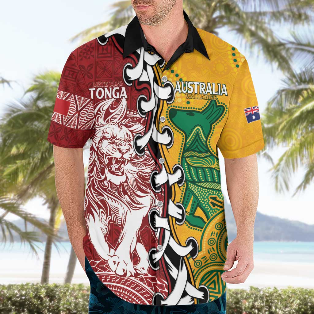 Mate Ma'a Tonga Vs Australia Rugby Personalized Hawaiian Shirt Special Mascots
