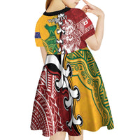 Mate Ma'a Tonga Vs Australia Rugby Personalized Kid Short Sleeve Dress Special Mascots