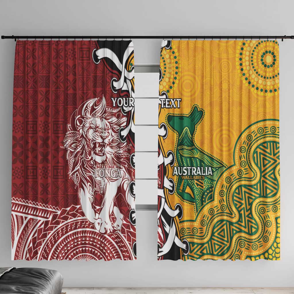 Mate Ma'a Tonga Vs Australia Rugby Personalized Window Curtain Special Mascots