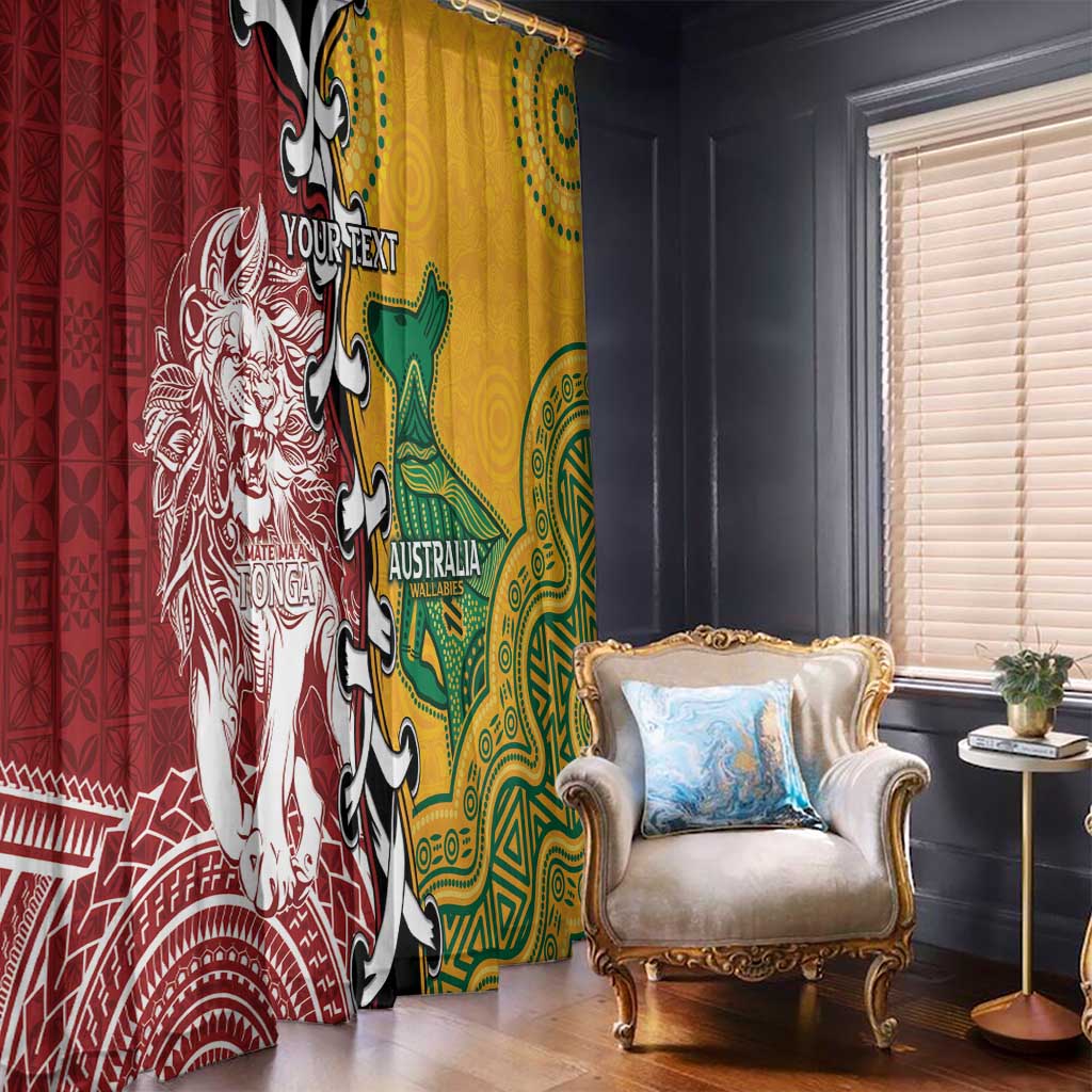 Mate Ma'a Tonga Vs Australia Rugby Personalized Window Curtain Special Mascots