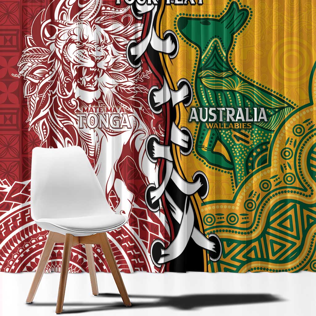 Mate Ma'a Tonga Vs Australia Rugby Personalized Window Curtain Special Mascots