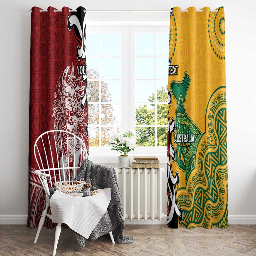 Mate Ma'a Tonga Vs Australia Rugby Personalized Window Curtain Special Mascots