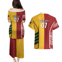 Australia - Tonga Rugby Custom Couples Matching Puletasi and Hawaiian Shirt Minimalist Dynamic