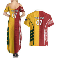 Australia - Tonga Rugby Custom Couples Matching Summer Maxi Dress and Hawaiian Shirt Minimalist Dynamic
