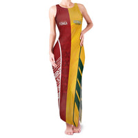 Australia - Tonga Rugby Custom Family Matching Tank Maxi Dress and Hawaiian Shirt Minimalist Dynamic