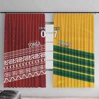 Australia - Tonga Rugby Custom Window Curtain Minimalist Dynamic