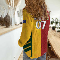 Australia - Tonga Rugby Custom Women Casual Shirt Minimalist Dynamic