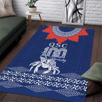 Queen Salote College 100 Years Anniversary Area Rug Tonga QSC Royal Blue - Polynesian Pride