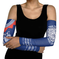 Queen Salote College 100 Years Anniversary Personalized Arm Sleeves Tonga QSC Royal Blue - Polynesian Pride