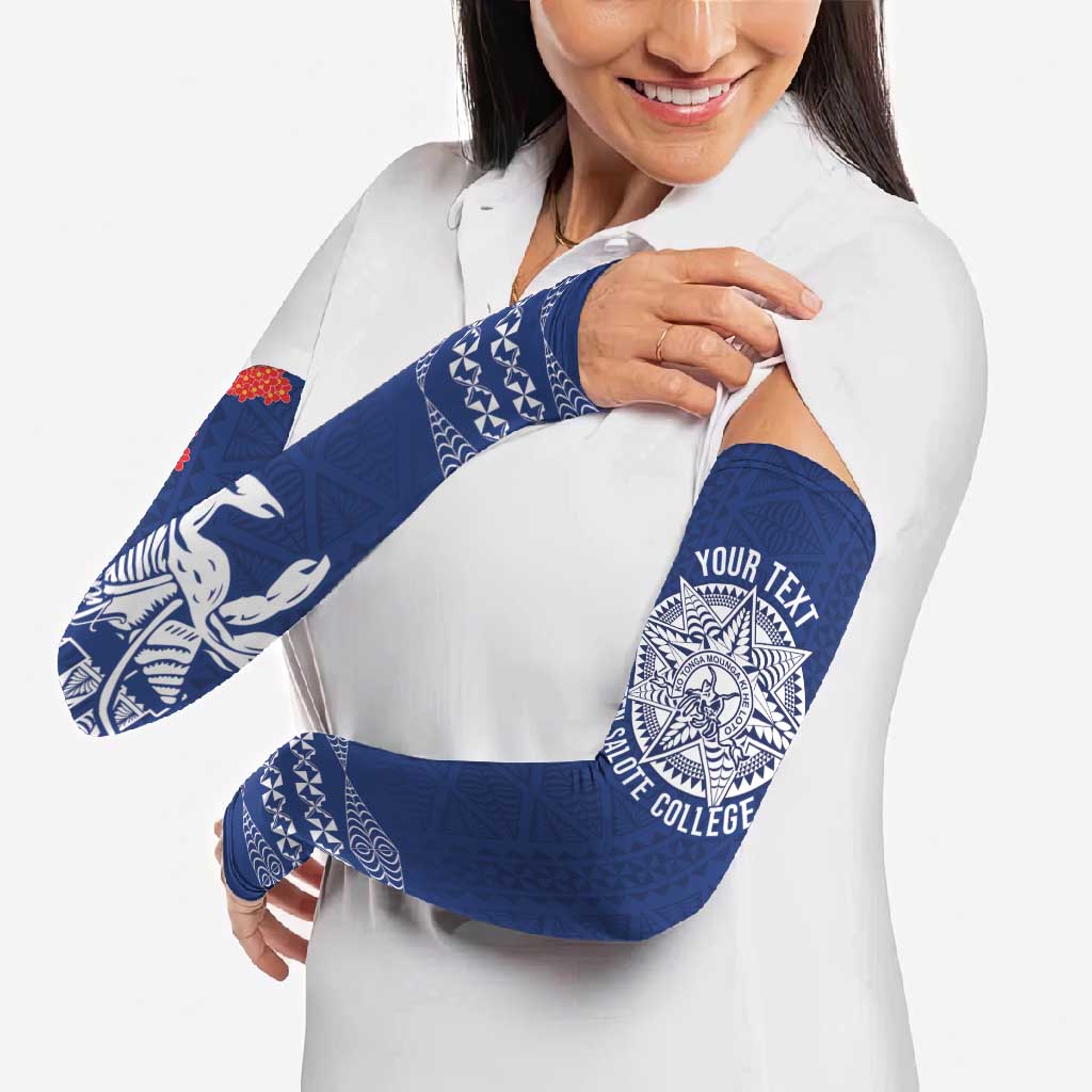 Queen Salote College 100 Years Anniversary Personalized Arm Sleeves Tonga QSC Royal Blue - Polynesian Pride