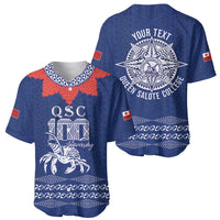 Queen Salote College 100 Years Anniversary Personalized Baseball Jersey Tonga QSC Royal Blue - Polynesian Pride