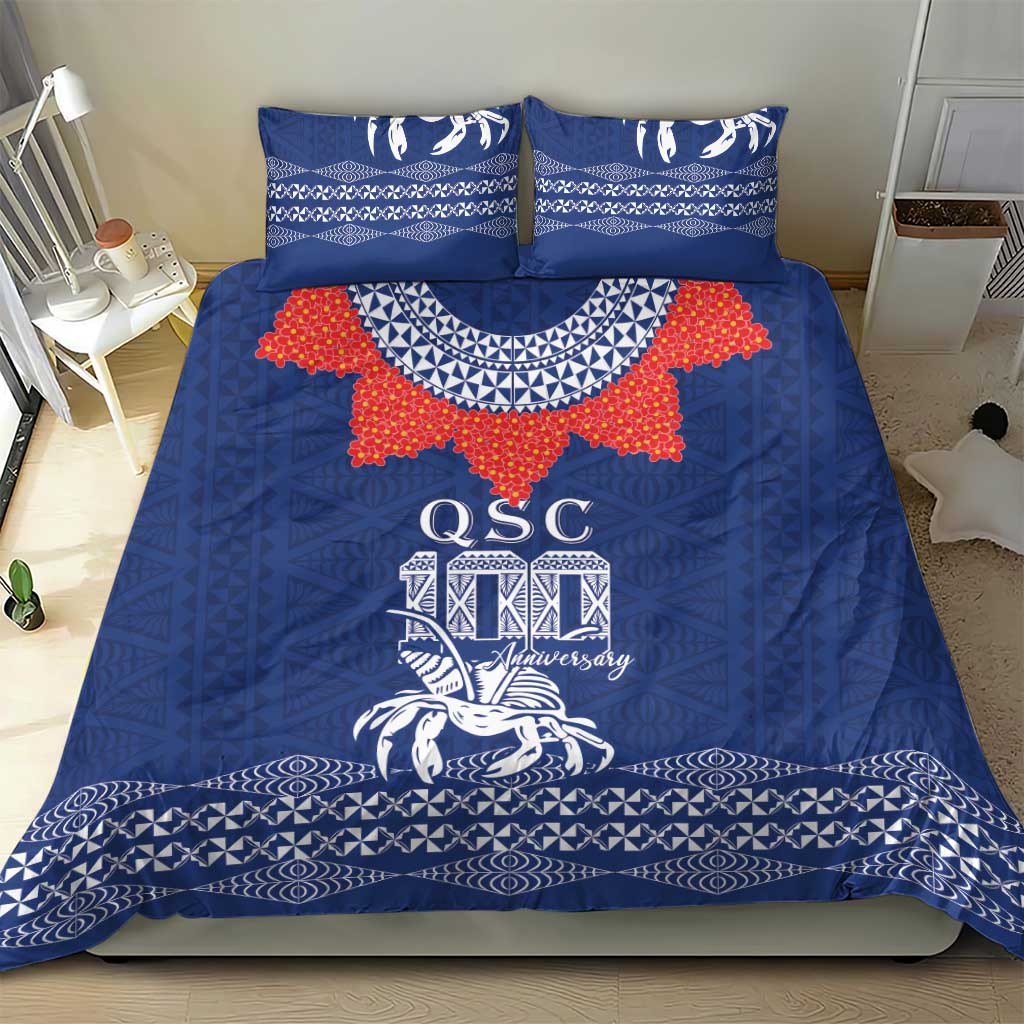 Queen Salote College 100 Years Anniversary Bedding Set Tonga QSC Royal Blue - Polynesian Pride