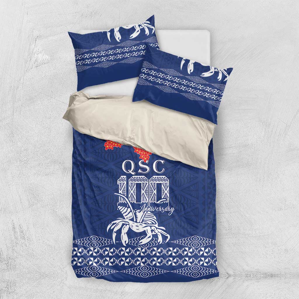 Queen Salote College 100 Years Anniversary Bedding Set Tonga QSC Royal Blue - Polynesian Pride