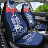 Queen Salote College 100 Years Anniversary Car Seat Cover Tonga QSC Royal Blue - Polynesian Pride