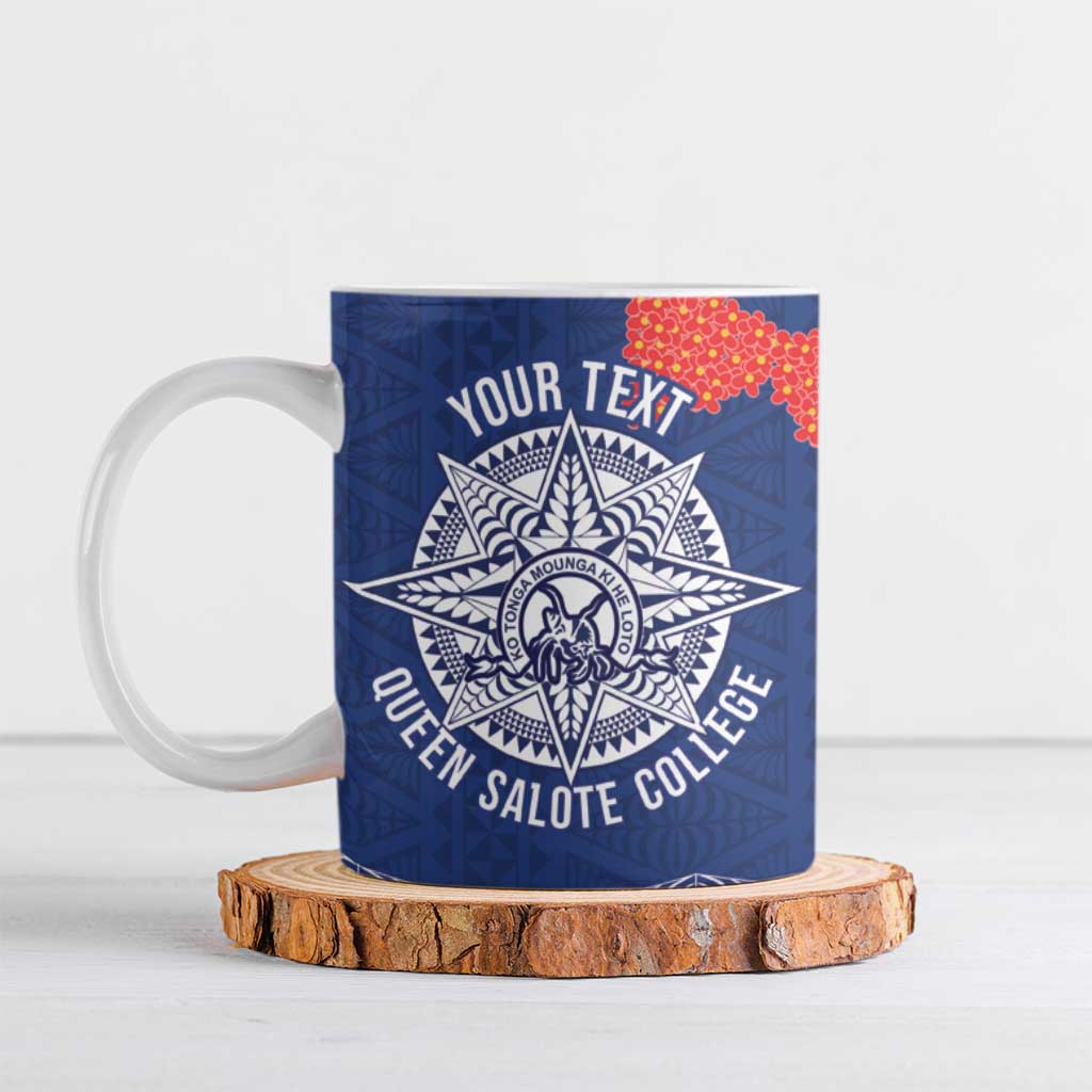 Queen Salote College 100 Years Anniversary Personalized Ceramic Mug Tonga QSC Royal Blue - Polynesian Pride