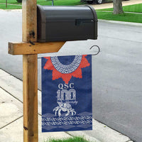 Queen Salote College 100 Years Anniversary Garden Flag Tonga QSC Royal Blue - Polynesian Pride
