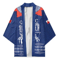 Queen Salote College 100 Years Anniversary Personalized Kimono Tonga QSC Royal Blue - Polynesian Pride