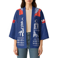 Queen Salote College 100 Years Anniversary Personalized Kimono Tonga QSC Royal Blue - Polynesian Pride