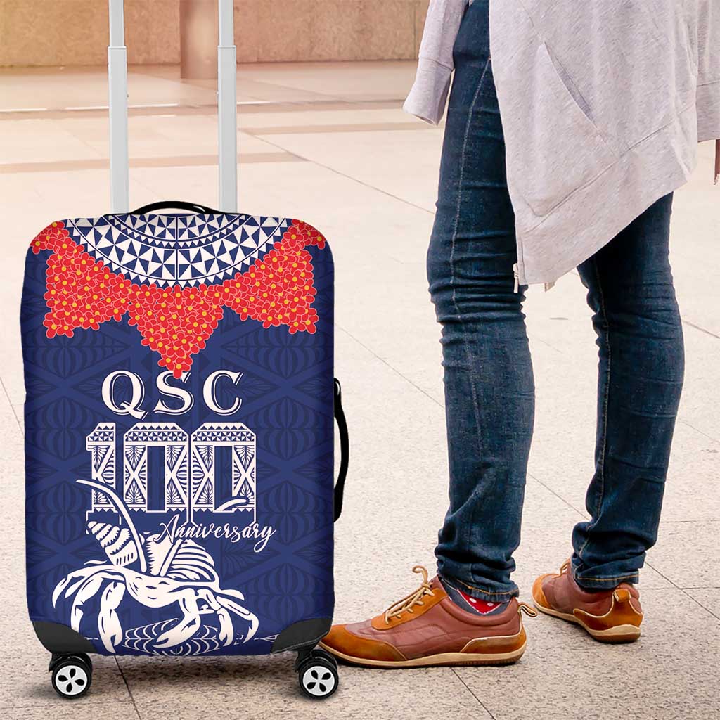 Queen Salote College 100 Years Anniversary Luggage Cover Tonga QSC Royal Blue - Polynesian Pride