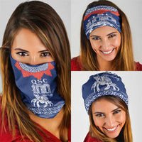 Queen Salote College 100 Years Anniversary Neck Gaiter Tonga QSC Royal Blue - Polynesian Pride