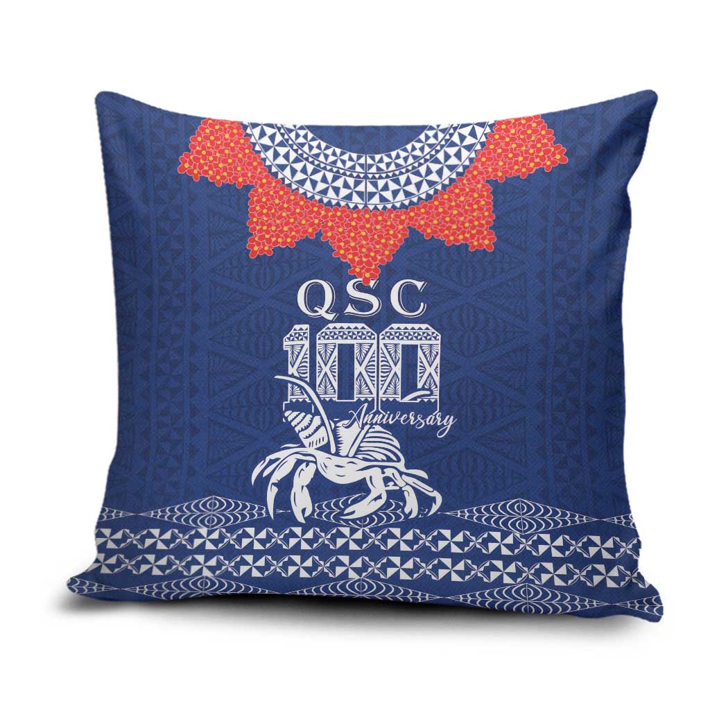 Queen Salote College 100 Years Anniversary Pillow Cover Tonga QSC Royal Blue - Polynesian Pride