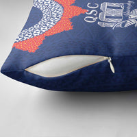 Queen Salote College 100 Years Anniversary Pillow Cover Tonga QSC Royal Blue - Polynesian Pride