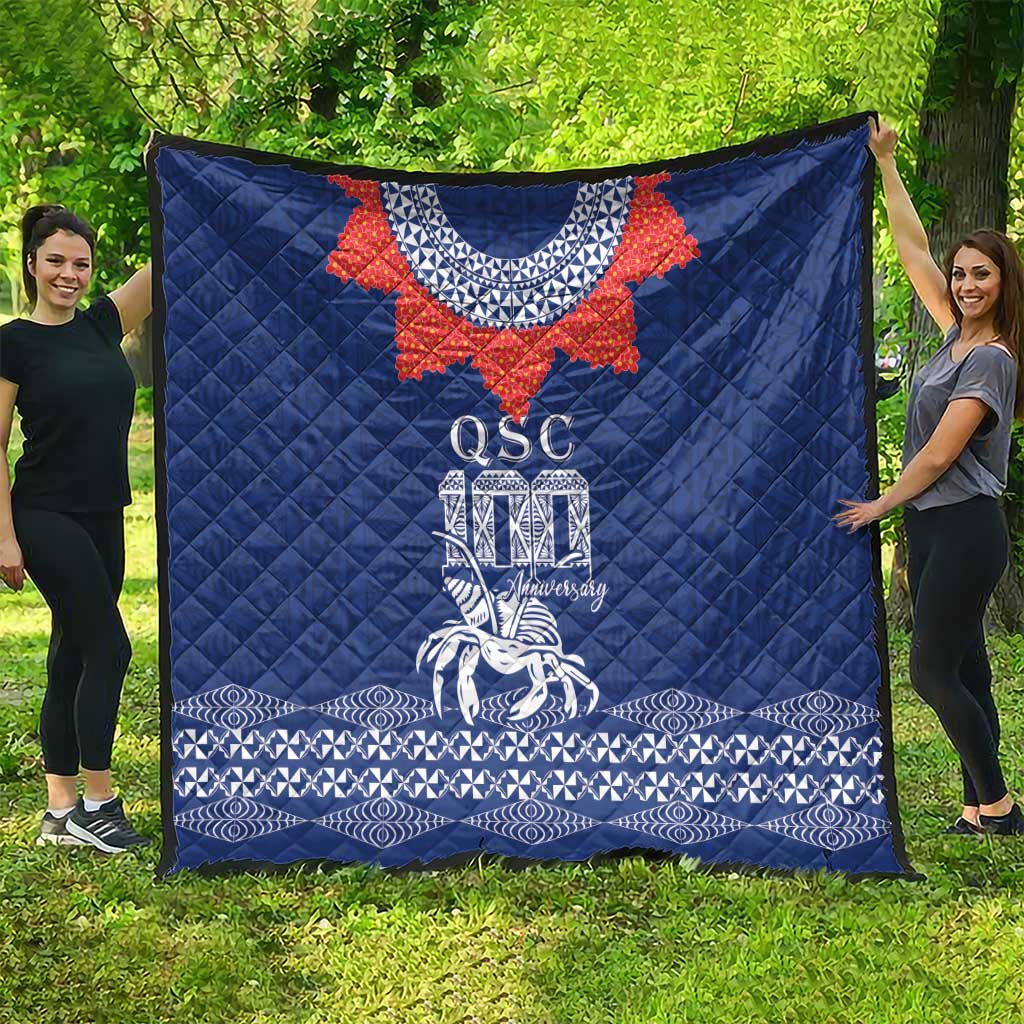 Queen Salote College 100 Years Anniversary Quilt Tonga QSC Royal Blue - Polynesian Pride