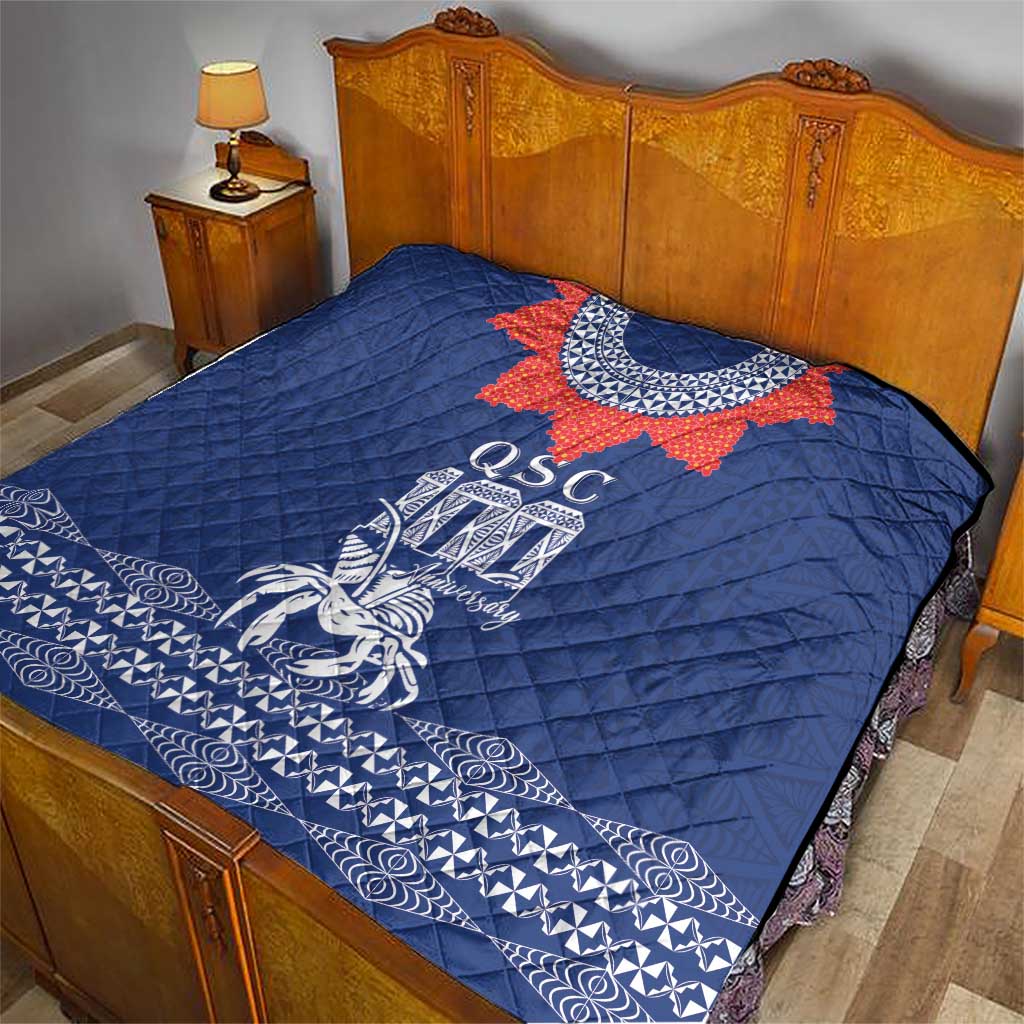Queen Salote College 100 Years Anniversary Quilt Tonga QSC Royal Blue - Polynesian Pride