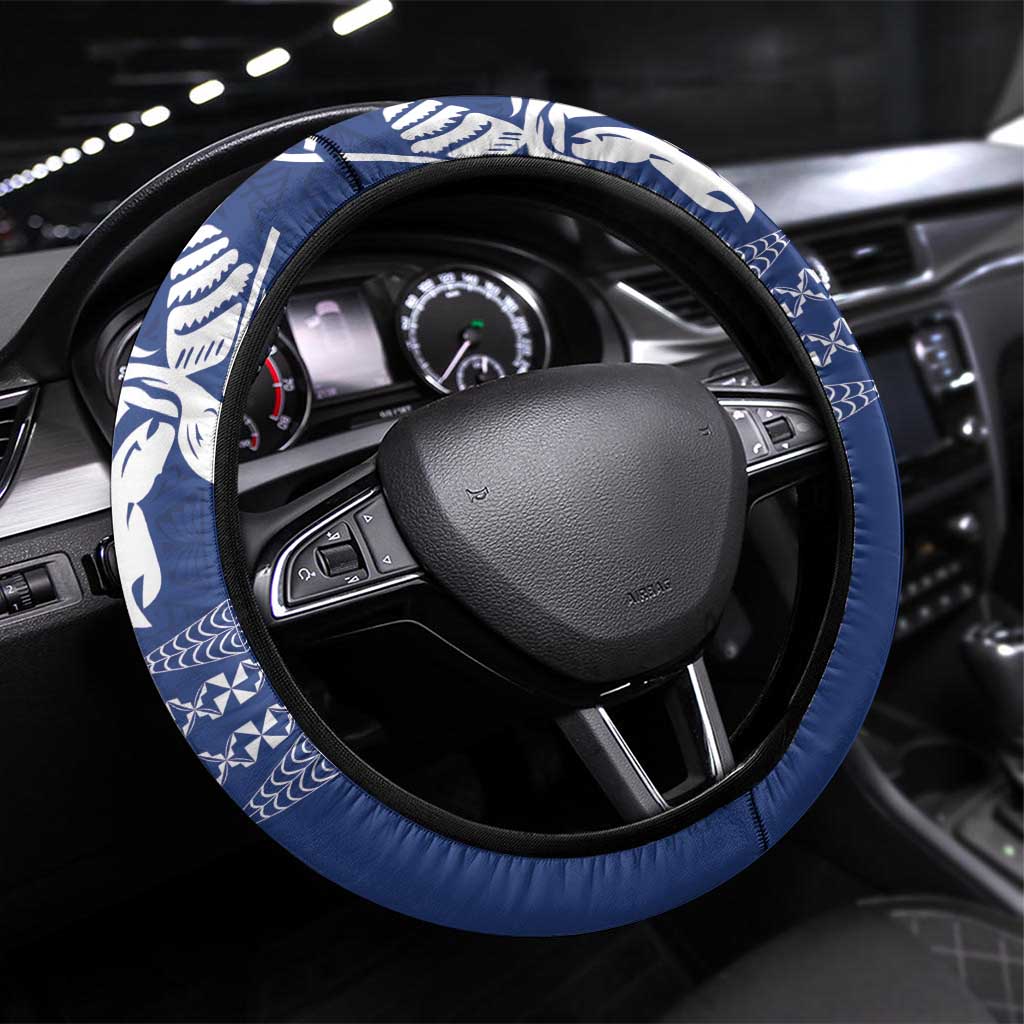 Queen Salote College 100 Years Anniversary Steering Wheel Cover Tonga QSC Royal Blue - Polynesian Pride