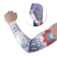 Queen Salote College 100 Years Anniversary Personalized Arm Sleeves Tonga QSC White - Polynesian Pride