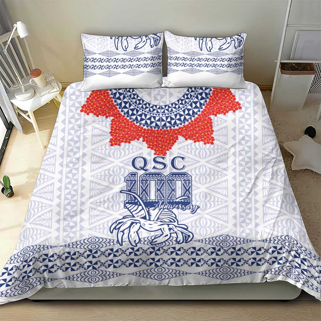 Queen Salote College 100 Years Anniversary Bedding Set Tonga QSC White - Polynesian Pride