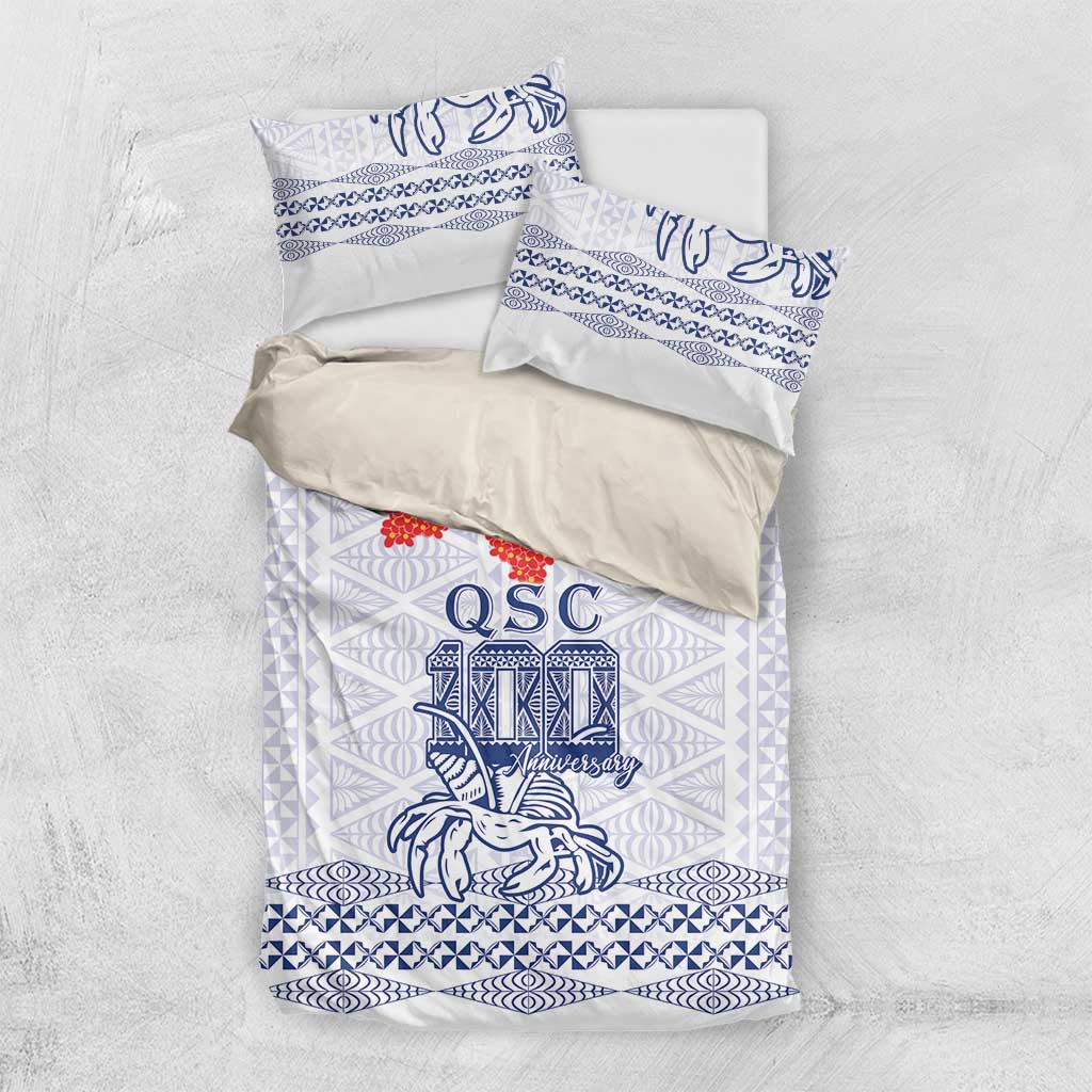 Queen Salote College 100 Years Anniversary Bedding Set Tonga QSC White - Polynesian Pride
