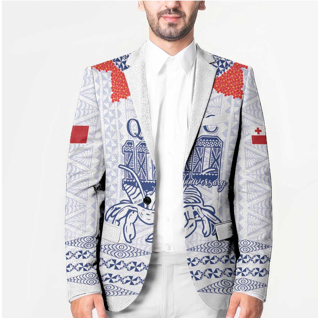 Queen Salote College 100 Years Anniversary Personalized Blazer Tonga QSC White - Polynesian Pride