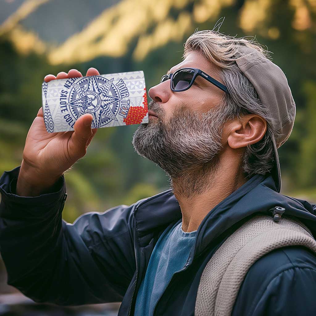 Queen Salote College 100 Years Anniversary Personalized 4 in 1 Can Cooler Tumbler Tonga QSC White - Polynesian Pride