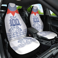 Queen Salote College 100 Years Anniversary Car Seat Cover Tonga QSC White - Polynesian Pride