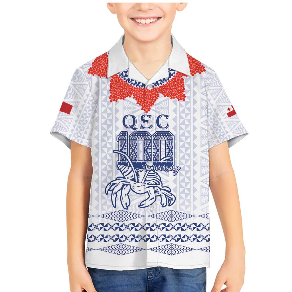 Queen Salote College 100 Years Anniversary Personalized Family Matching Mermaid Dress and Hawaiian Shirt Tonga QSC White - Polynesian Pride