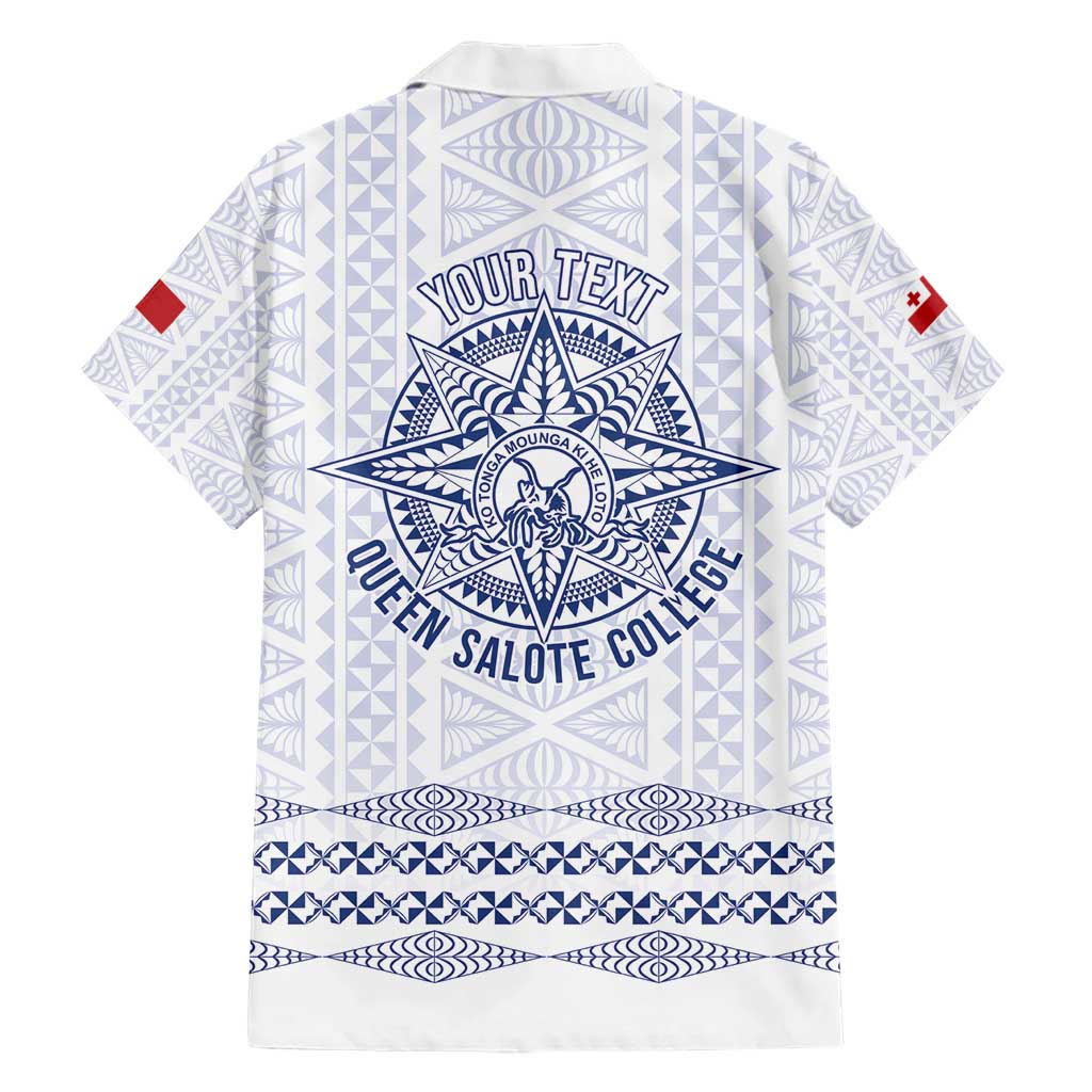 Queen Salote College 100 Years Anniversary Personalized Hawaiian Shirt Tonga QSC White - Polynesian Pride