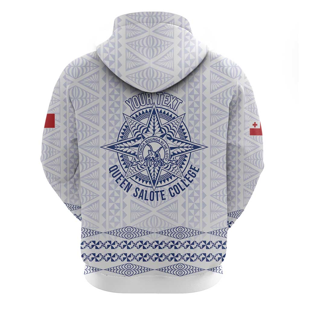 Queen Salote College 100 Years Anniversary Personalized Hoodie Tonga QSC White - Polynesian Pride