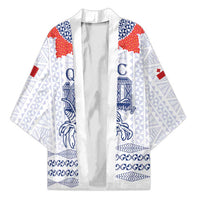 Queen Salote College 100 Years Anniversary Personalized Kimono Tonga QSC White - Polynesian Pride