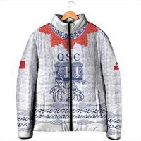 Queen Salote College 100 Years Anniversary Personalized Padded Jacket Tonga QSC White - Polynesian Pride