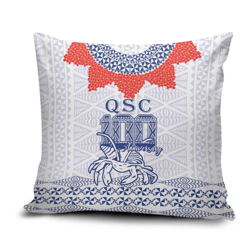 Queen Salote College 100 Years Anniversary Pillow Cover Tonga QSC White - Polynesian Pride