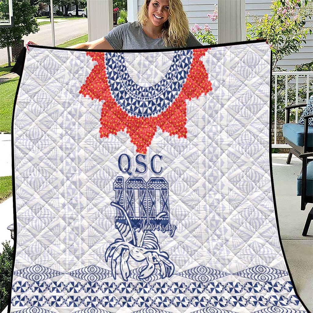 Queen Salote College 100 Years Anniversary Quilt Tonga QSC White - Polynesian Pride