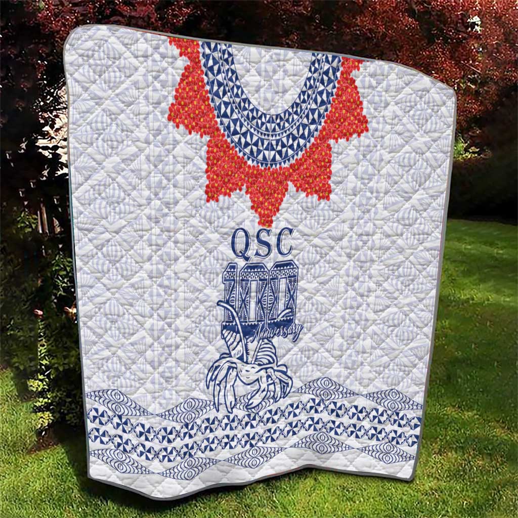 Queen Salote College 100 Years Anniversary Quilt Tonga QSC White - Polynesian Pride