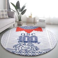 Queen Salote College 100 Years Anniversary Round Carpet Tonga QSC White - Polynesian Pride