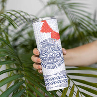 Queen Salote College 100 Years Anniversary Personalized Skinny Tumbler Tonga QSC White - Polynesian Pride