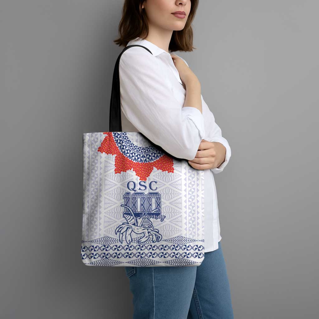 Queen Salote College 100 Years Anniversary Tote Bag Tonga QSC White - Polynesian Pride