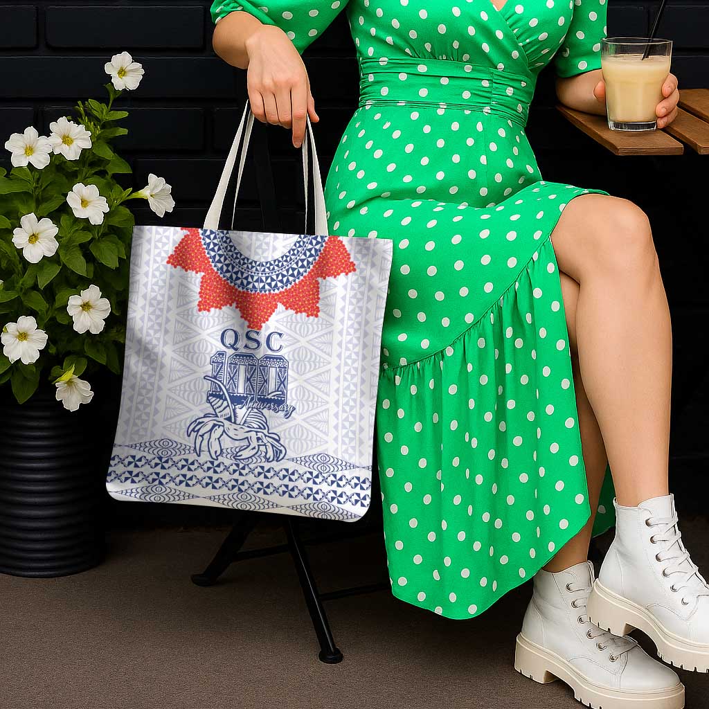 Queen Salote College 100 Years Anniversary Tote Bag Tonga QSC White - Polynesian Pride