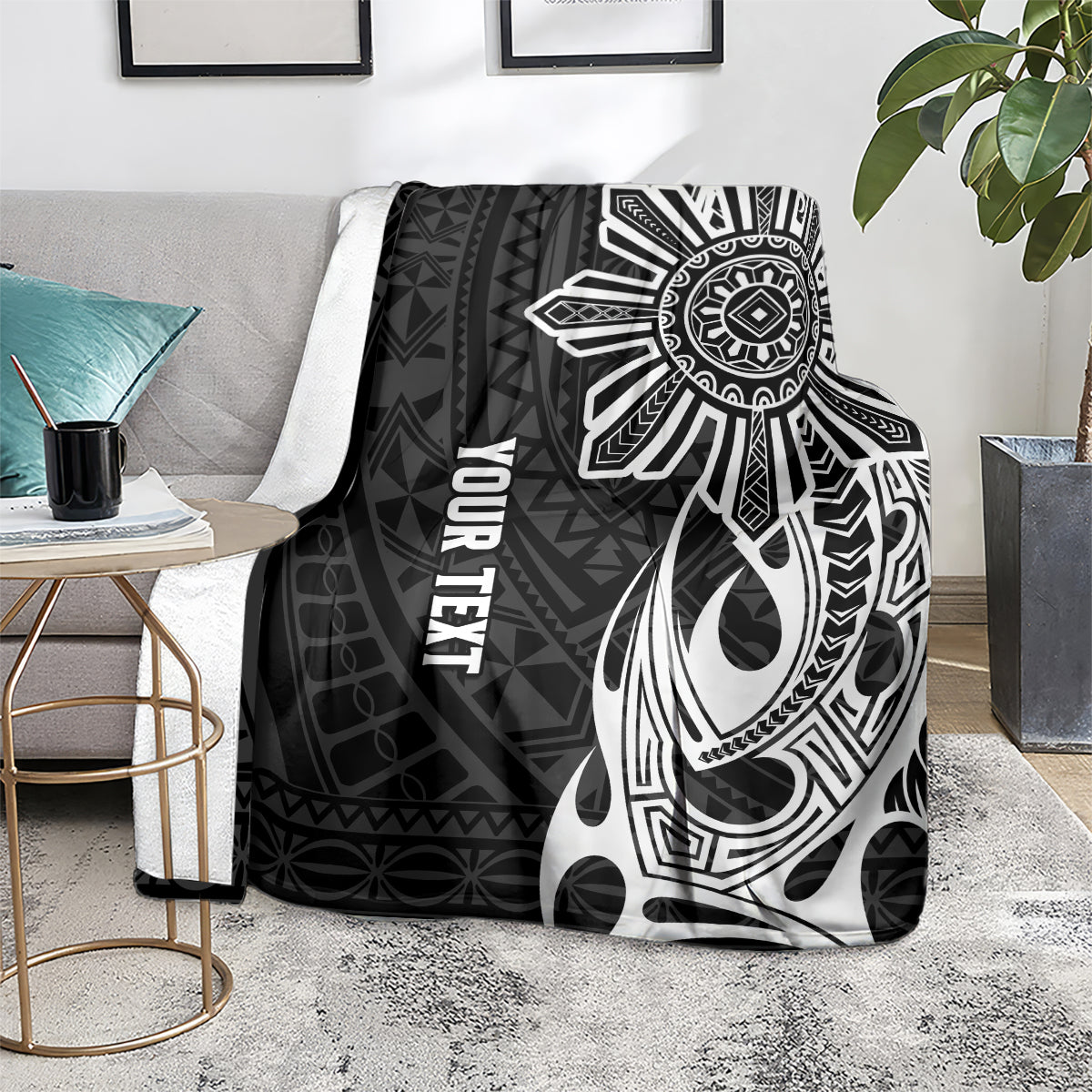 Personalised Philippines Blanket Tribal Sun LT7 - Polynesian Pride