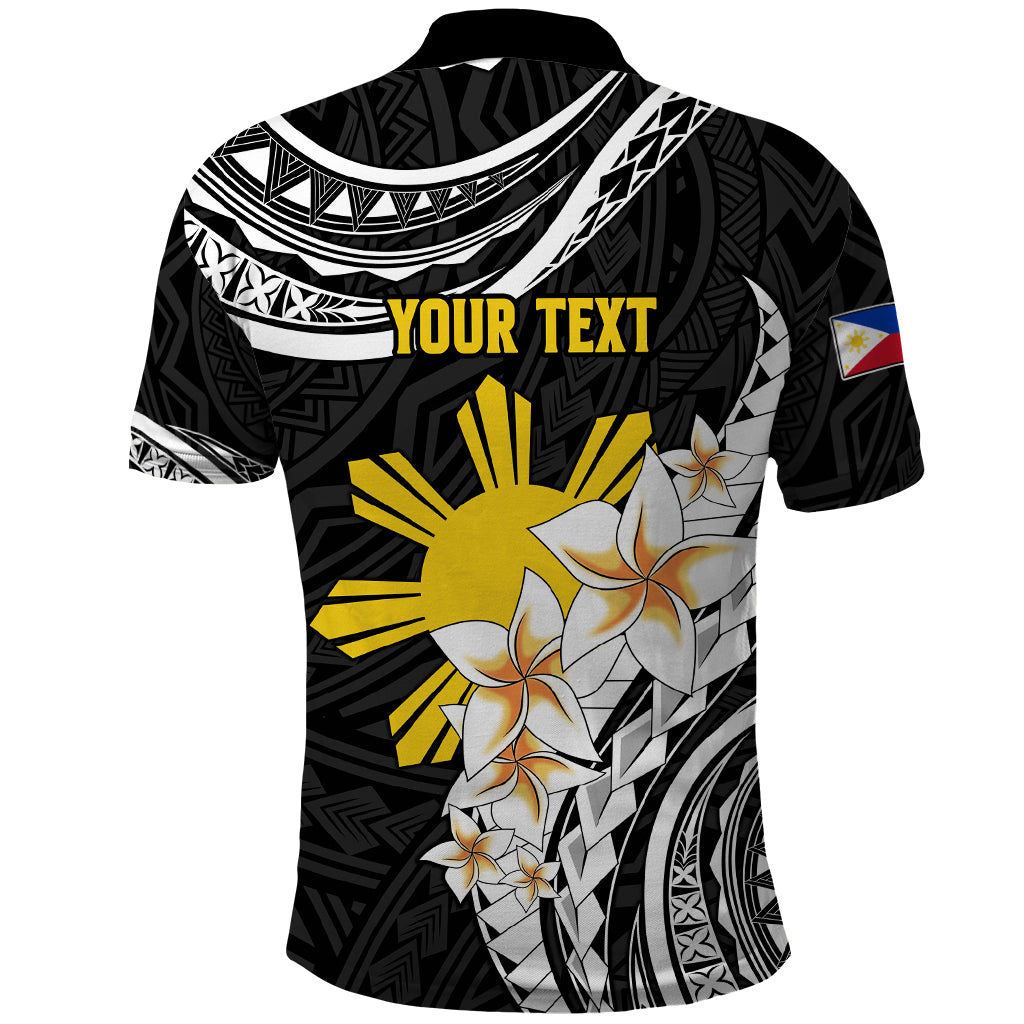 Personalised Philippines Tribal Polo Shirt Mix Plumeria LT7 - Polynesian Pride